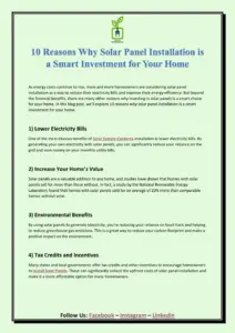 PPT - PDF 10 Reasons Why Solar Panel Installation is a Smart Investment