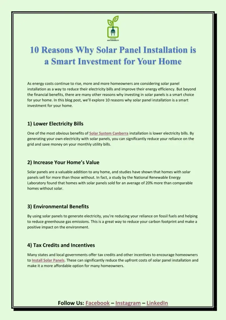 PPT - PDF 10 Reasons Why Solar Panel Installation is a Smart Investment